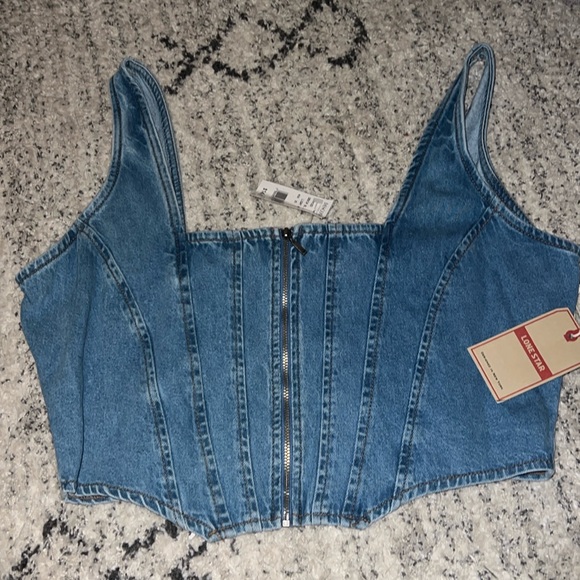 cropped jean tank - Picture 1 of 3